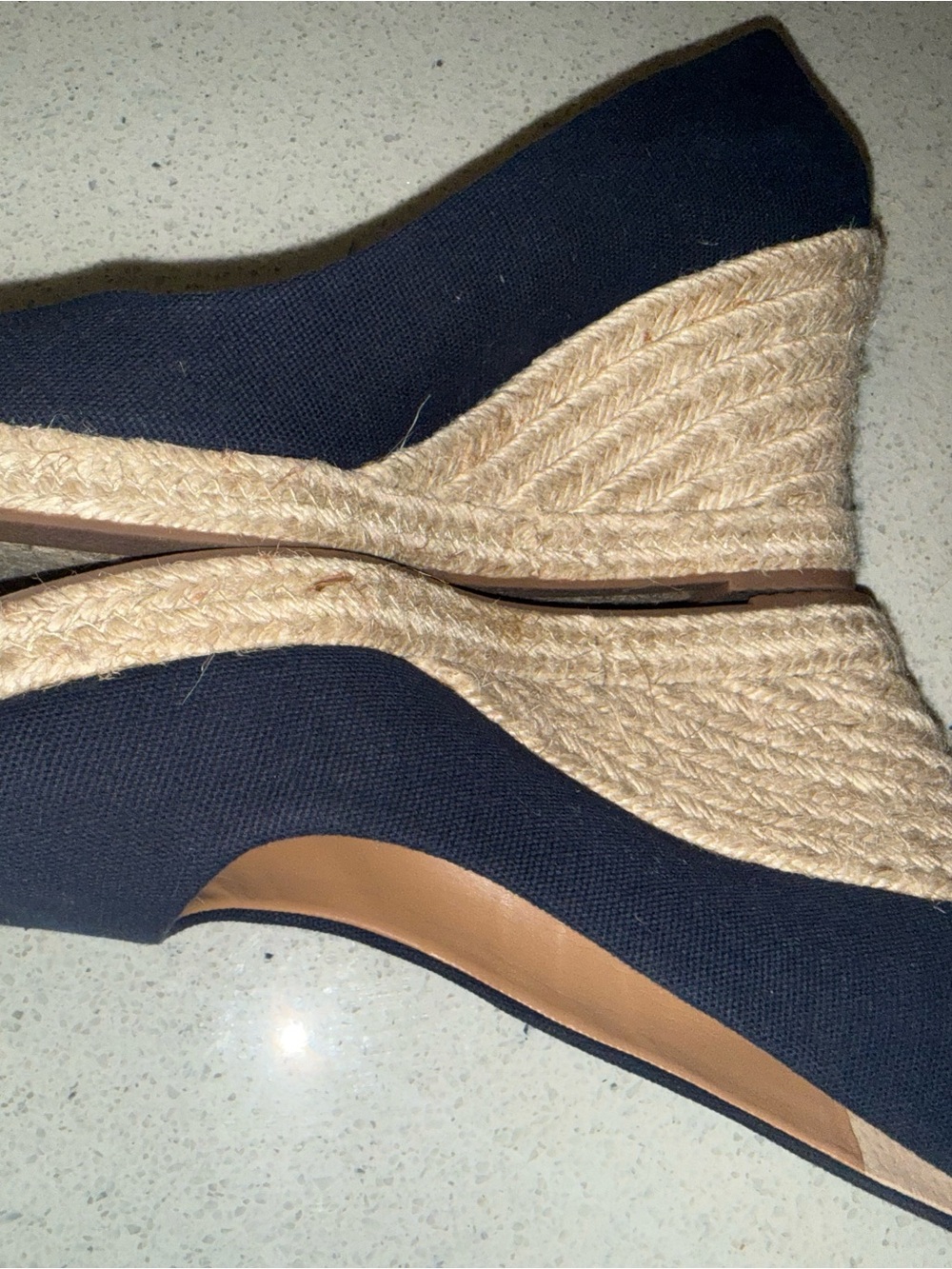 J. Crew Navy Canvas Seville Espadrille Pumps - Picture 5 of 14